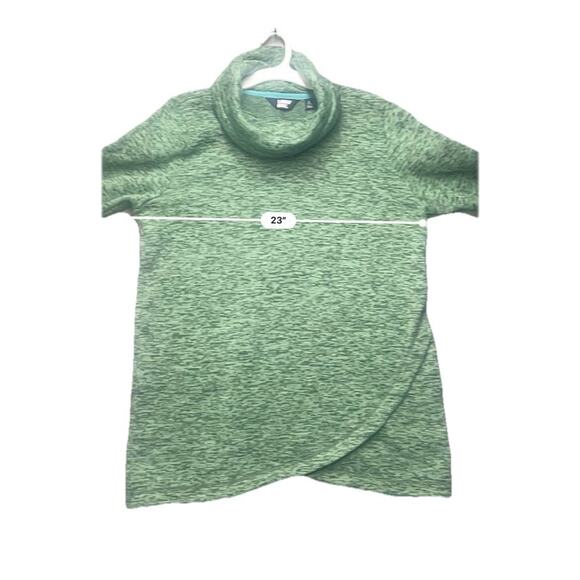 Lands' End Cowl Neck Sweater OEKO-Tex Green Fleece Tunic Youth Girls L 14/16 - Picture 5 of 7